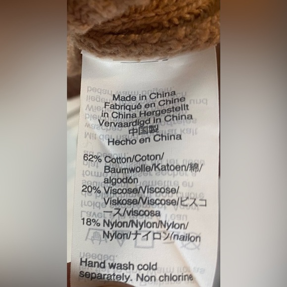 Madewell Tan Patch Pocket Sweater, Size S, 2 Pockets, Cotton/Viscose/Nylon - Picture 8 of 8